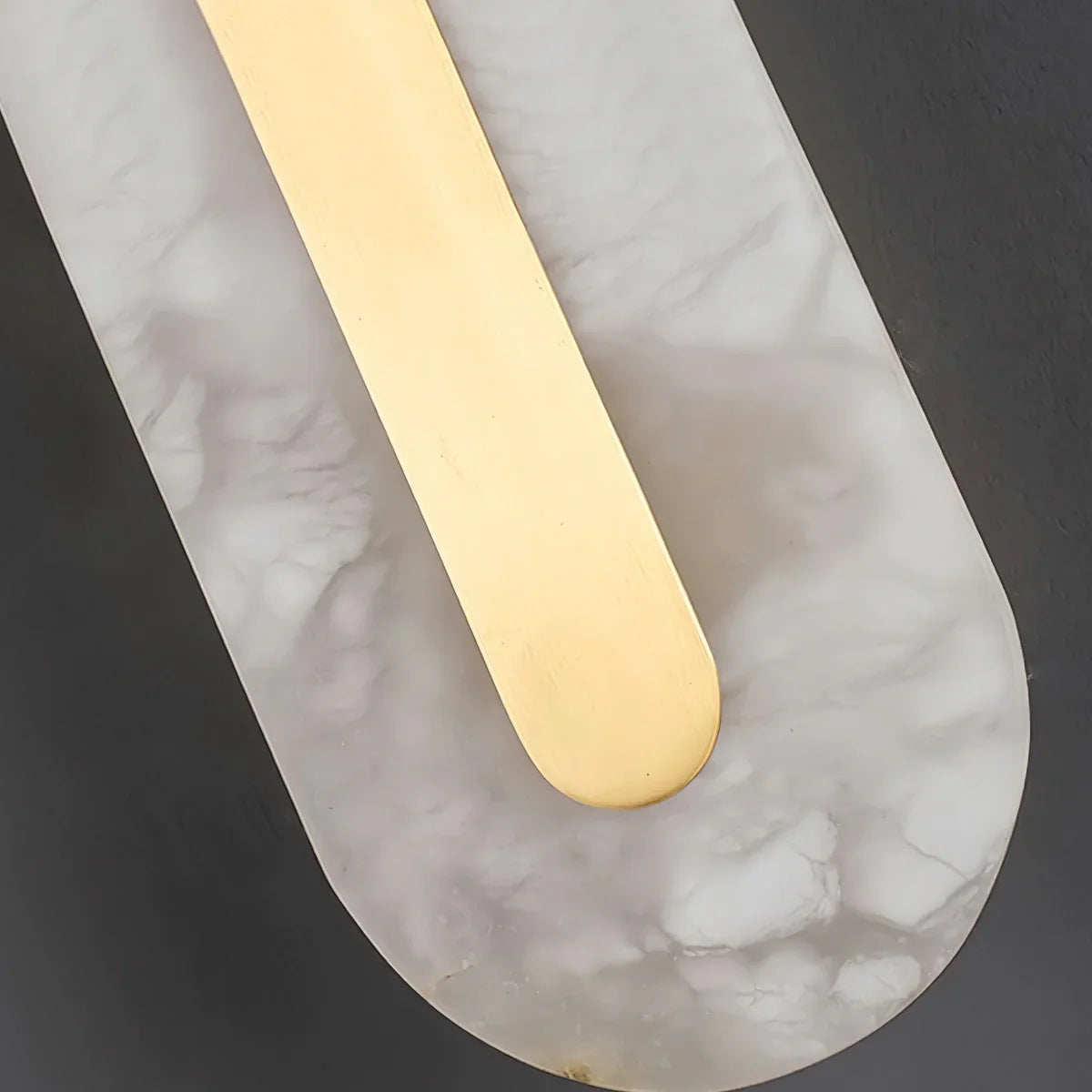 Modern Alabaster Wall Lamp — Brass & White for Living Room - Flindria
