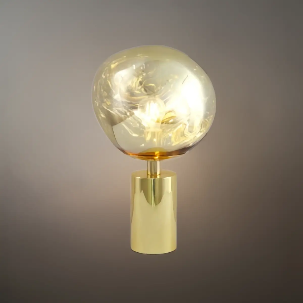 Moderne Bordlampe — Metal Krom/Guld/Rød til Stue - Flindria