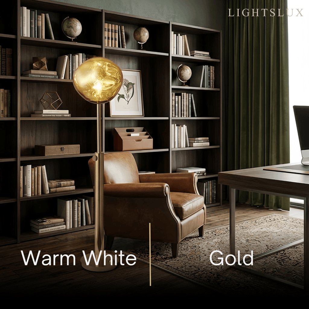 Modern Floor Lamp — Metal Aluminum for Living Room - Flindria