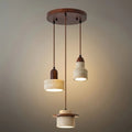 Minimalistische Multi-Licht Hanglamp – Travertijn & Notenhout Beige voor Eetkamer - Flindria