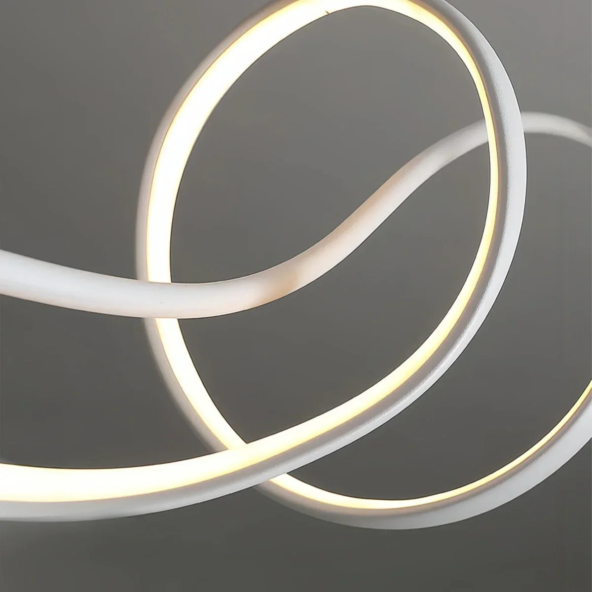 Modern LED Wave Pendant Light — Black Aluminum for Dining Room - Flindria