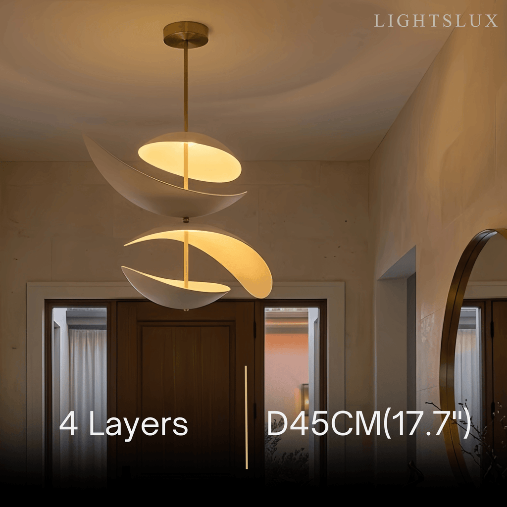 Nordic Pendant Lamp — White Layered Design for Dining Room - Flindria