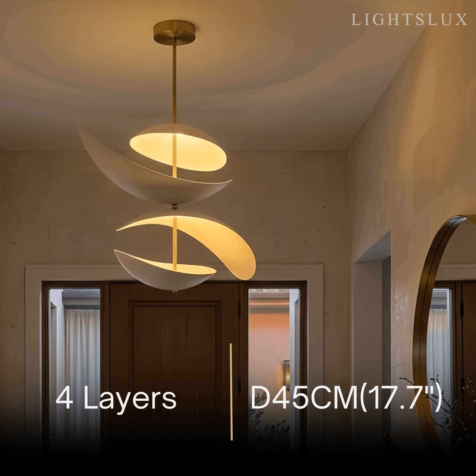 Nordic Pendant Lamp — White Layered Design for Dining Room - Flindria