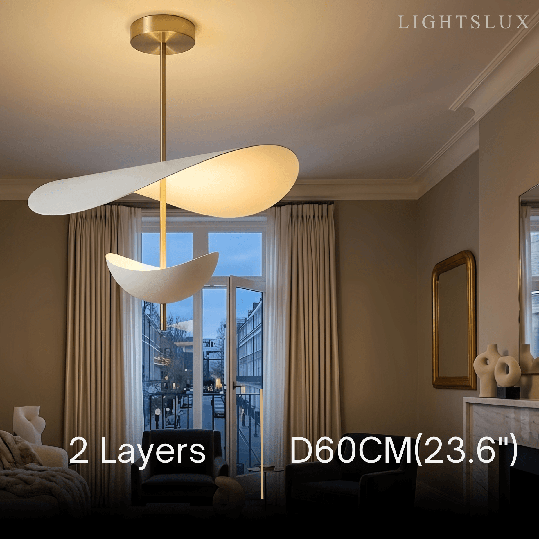 Nordic Pendant Lamp — White Layered Design for Dining Room - Flindria