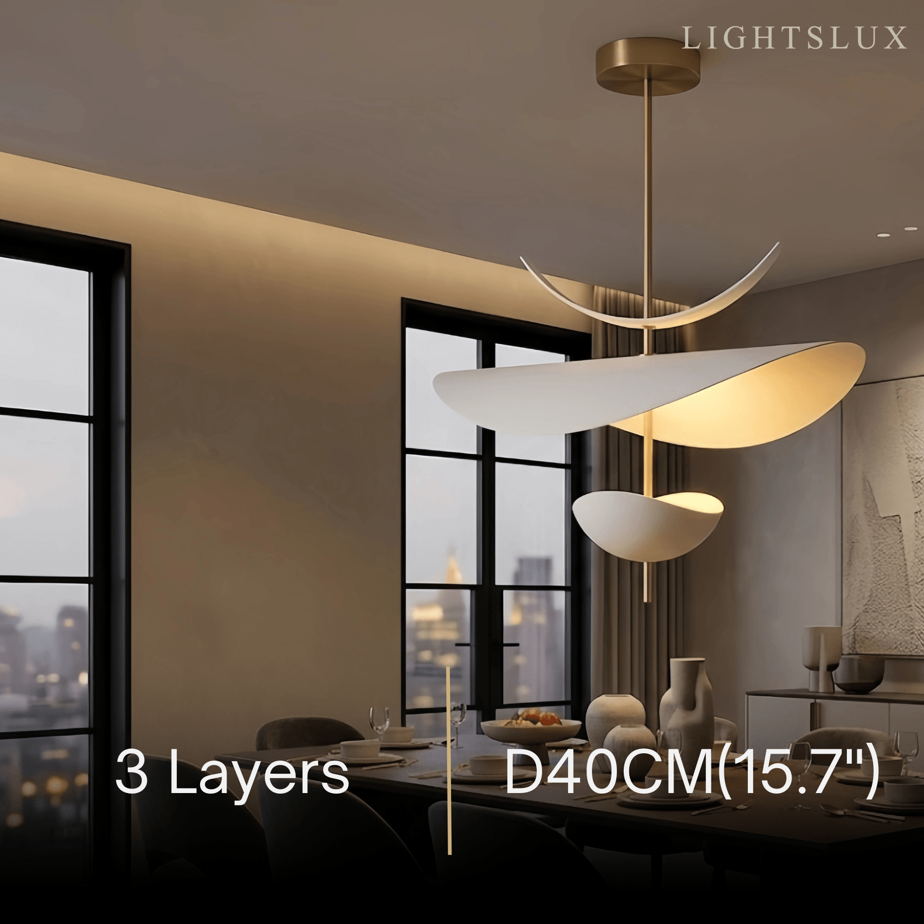 Nordic Pendant Lamp — White Layered Design for Dining Room - Flindria