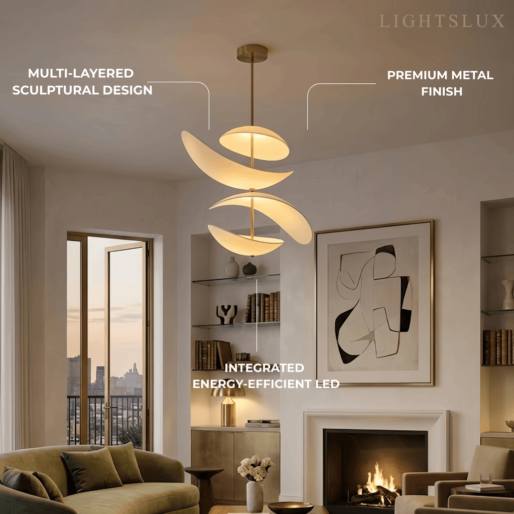 Nordic Pendant Lamp — White Layered Design for Dining Room - Flindria