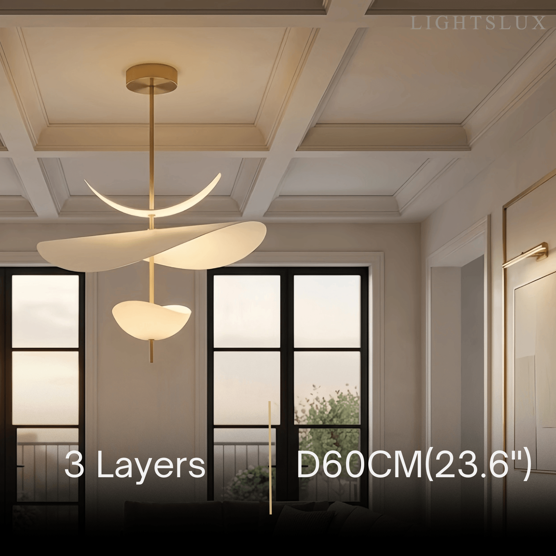 Nordic Pendant Lamp — White Layered Design for Dining Room - Flindria