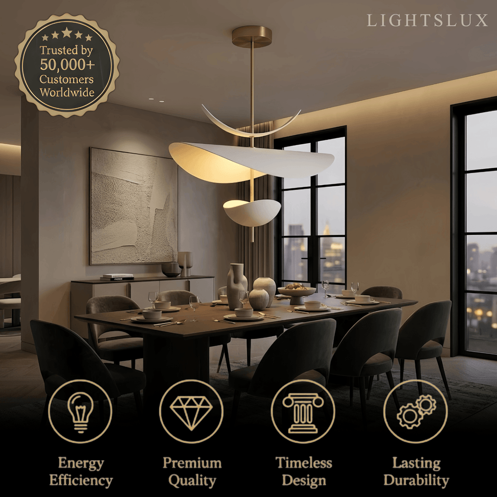 Nordic Pendant Lamp — White Layered Design for Dining Room - Flindria
