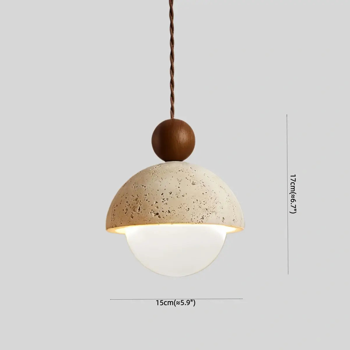 Modern Travertine Pendant Light  —  Natural for Dining Room - Flindria