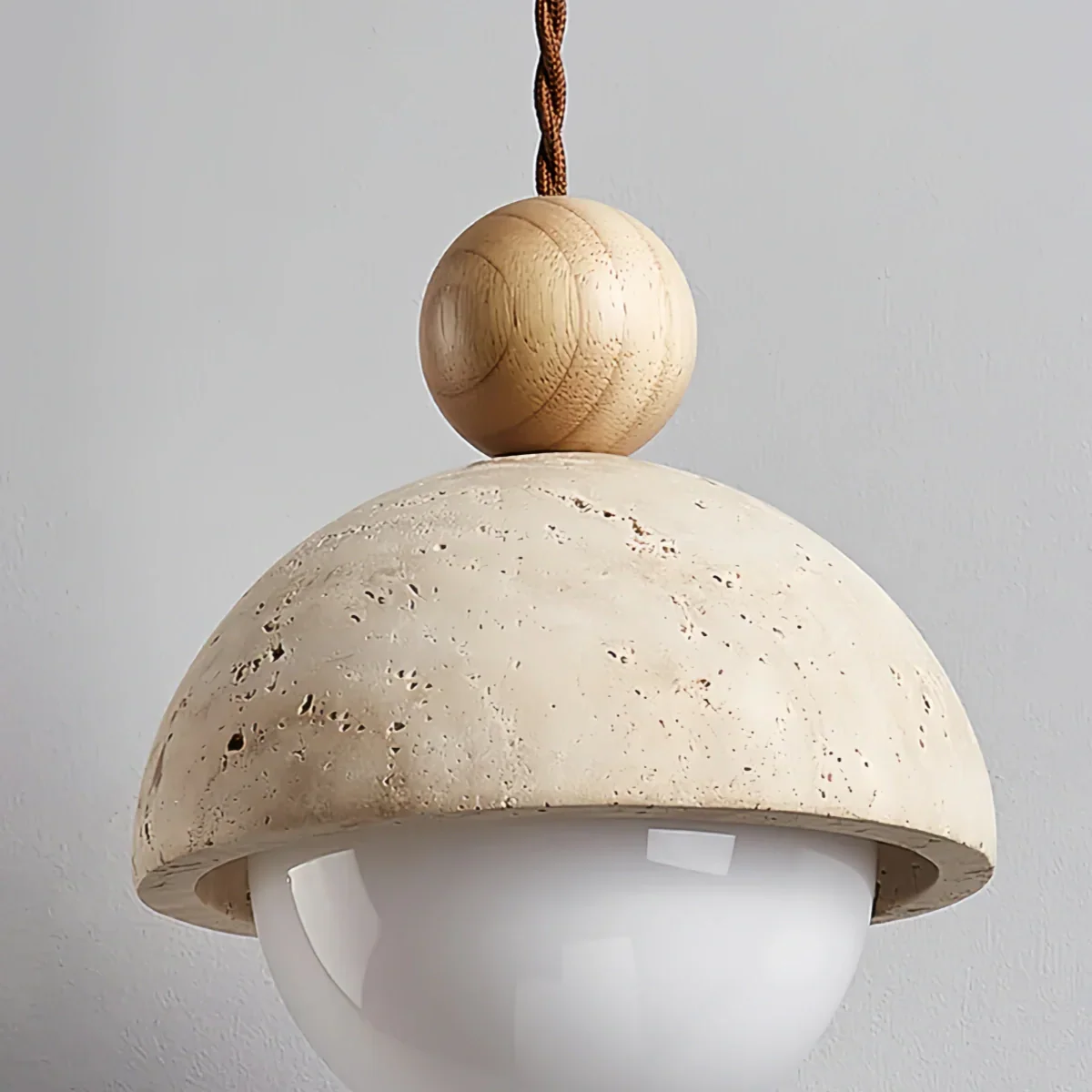 Modern Travertine Pendant Light  —  Natural for Dining Room - Flindria