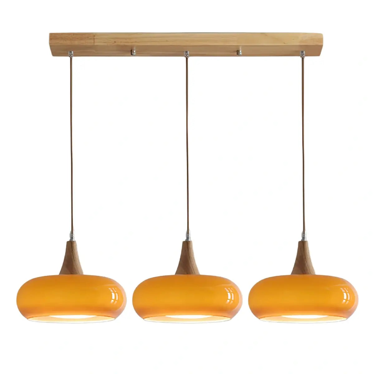 Modern Glass Pendant Light — Orange/White for Kitchen - Flindria