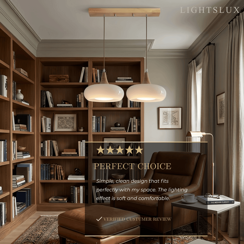 Modern Glass Pendant Light — Orange/White for Kitchen - Flindria