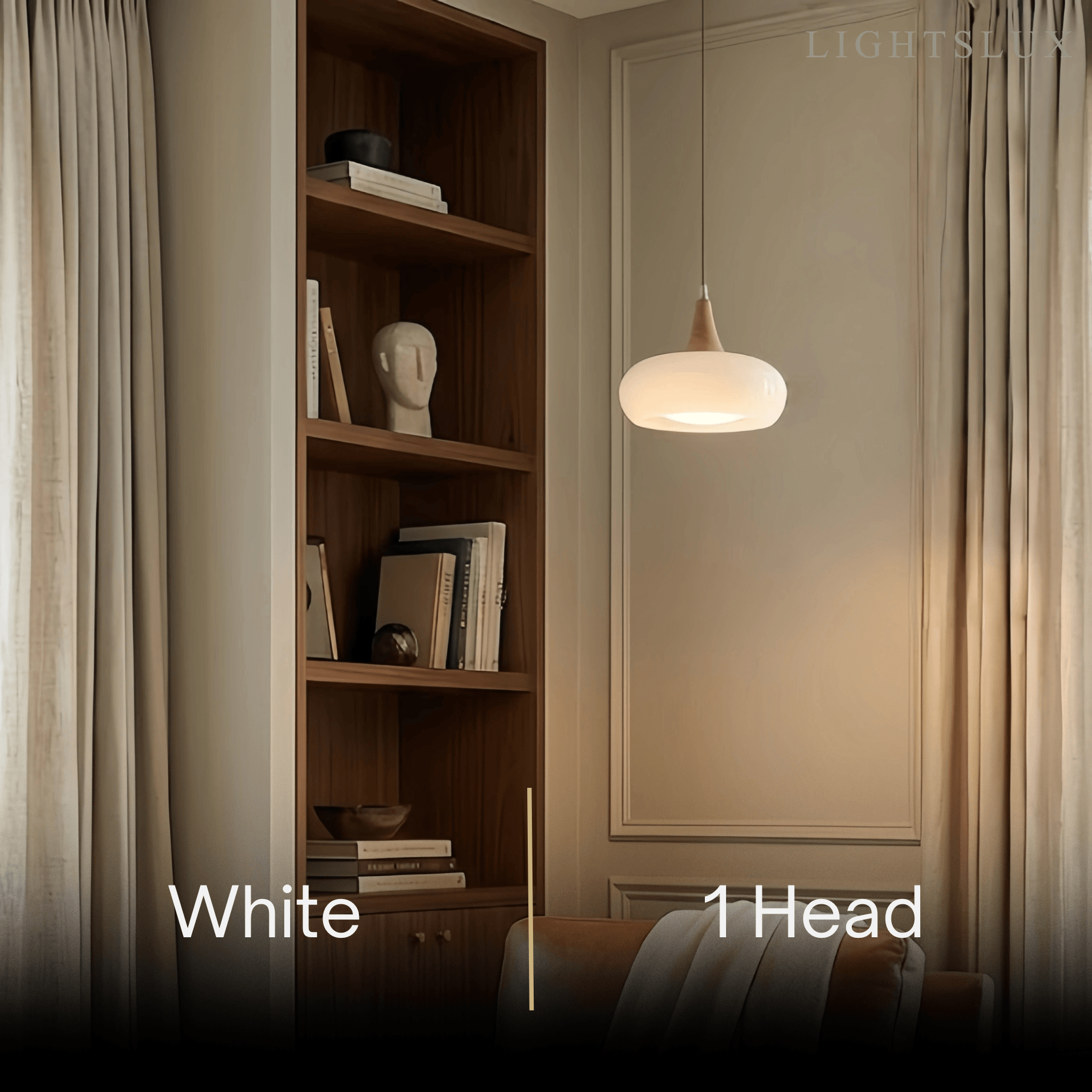 Modern Glass Pendant Light — Orange/White for Kitchen - Flindria