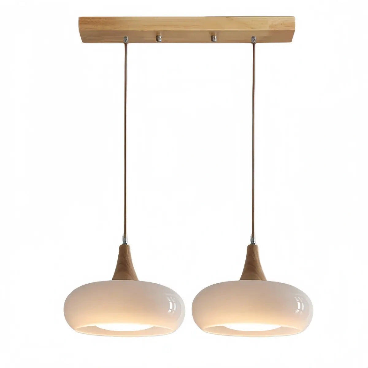 Modern Glass Pendant Light — Orange/White for Kitchen - Flindria