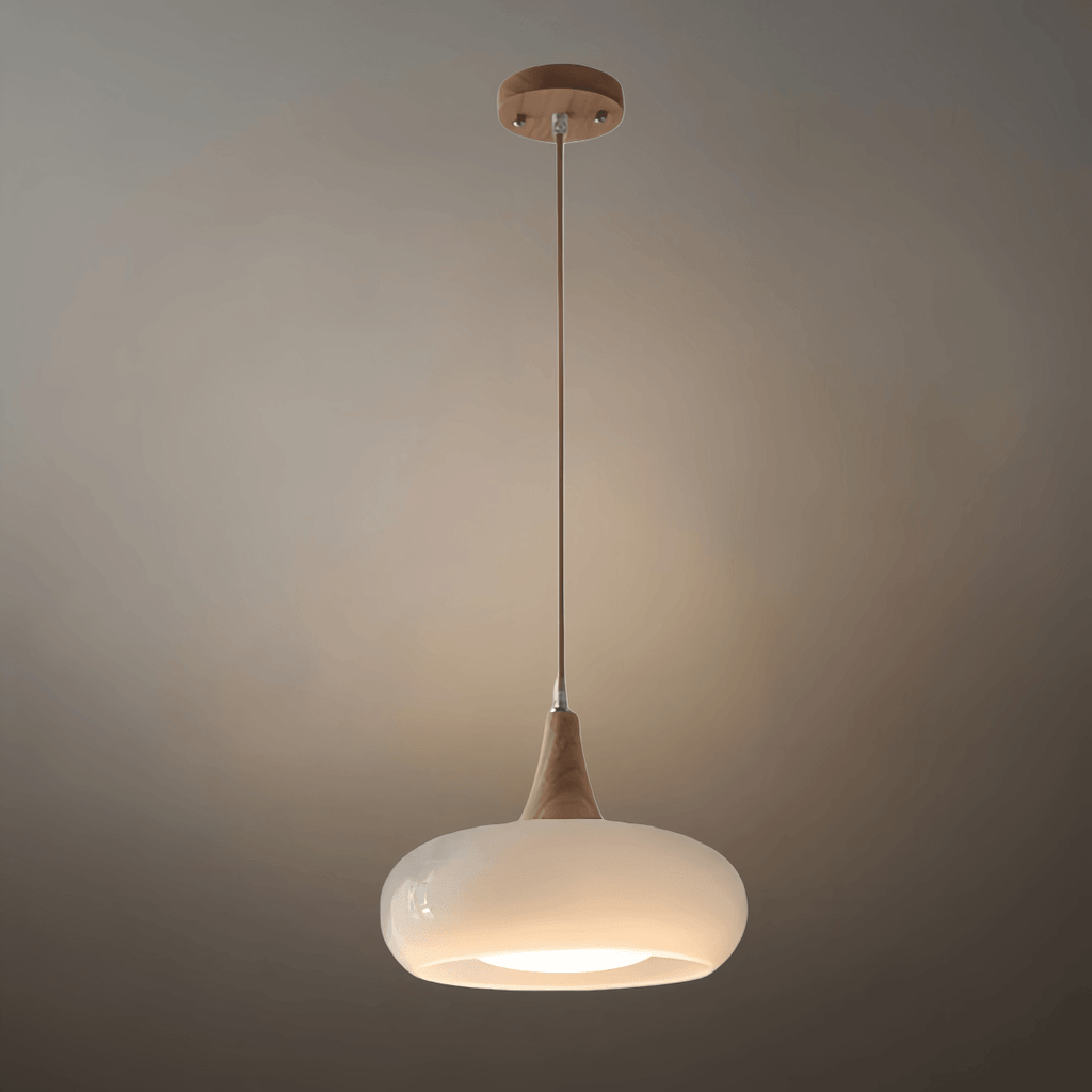 Modern Glass Pendant Light — Orange/White for Kitchen - Flindria