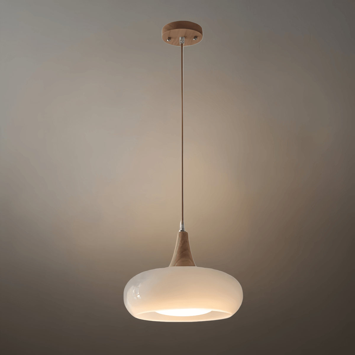 Modern Glass Pendant Light — Orange/White for Kitchen - Flindria