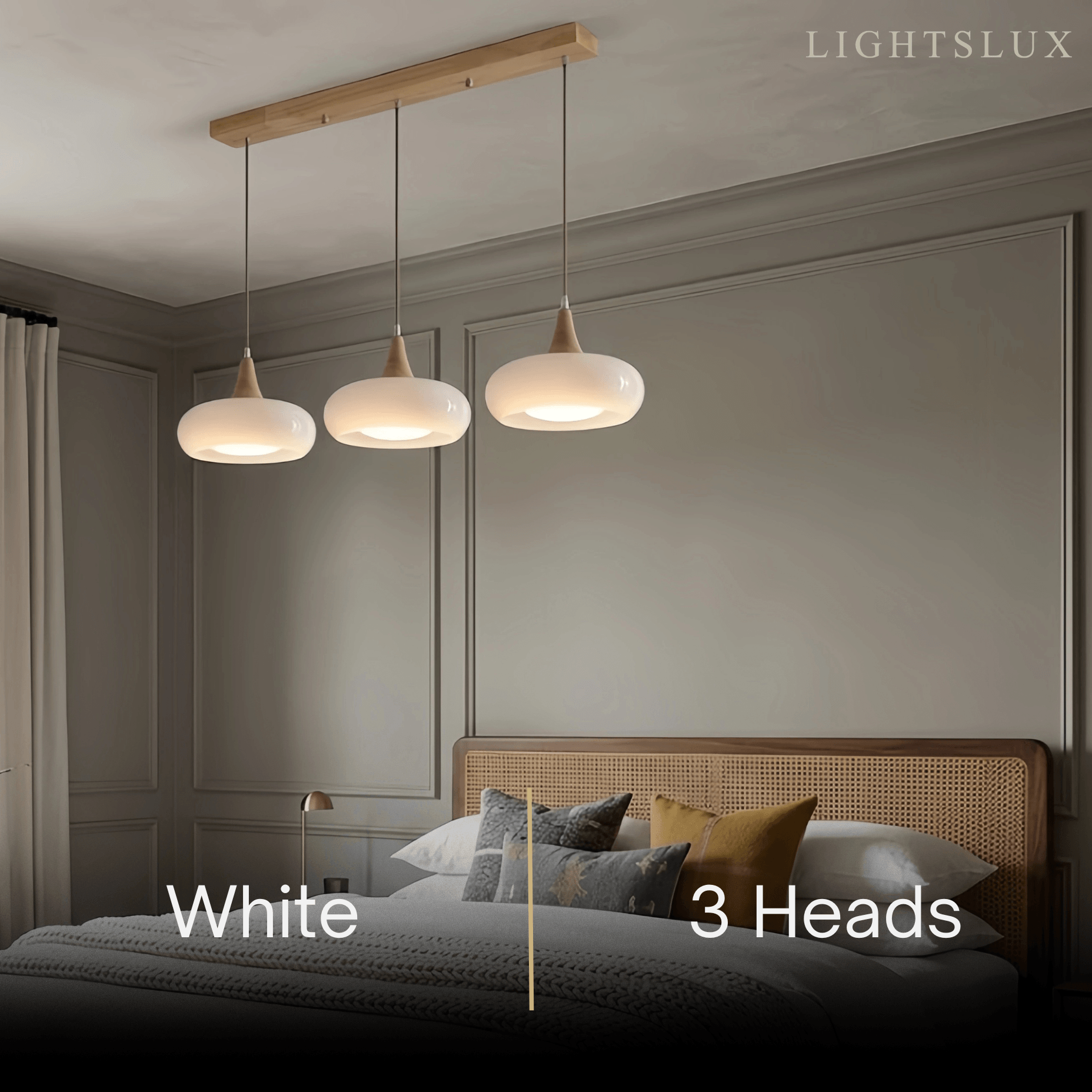 Modern Glass Pendant Light — Orange/White for Kitchen - Flindria