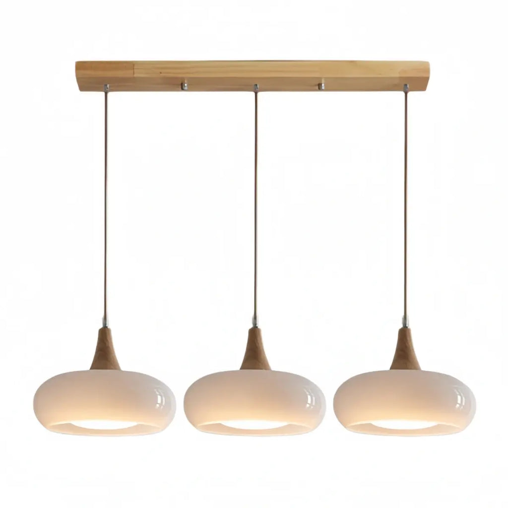 Modern Glass Pendant Light — Orange/White for Kitchen - Flindria