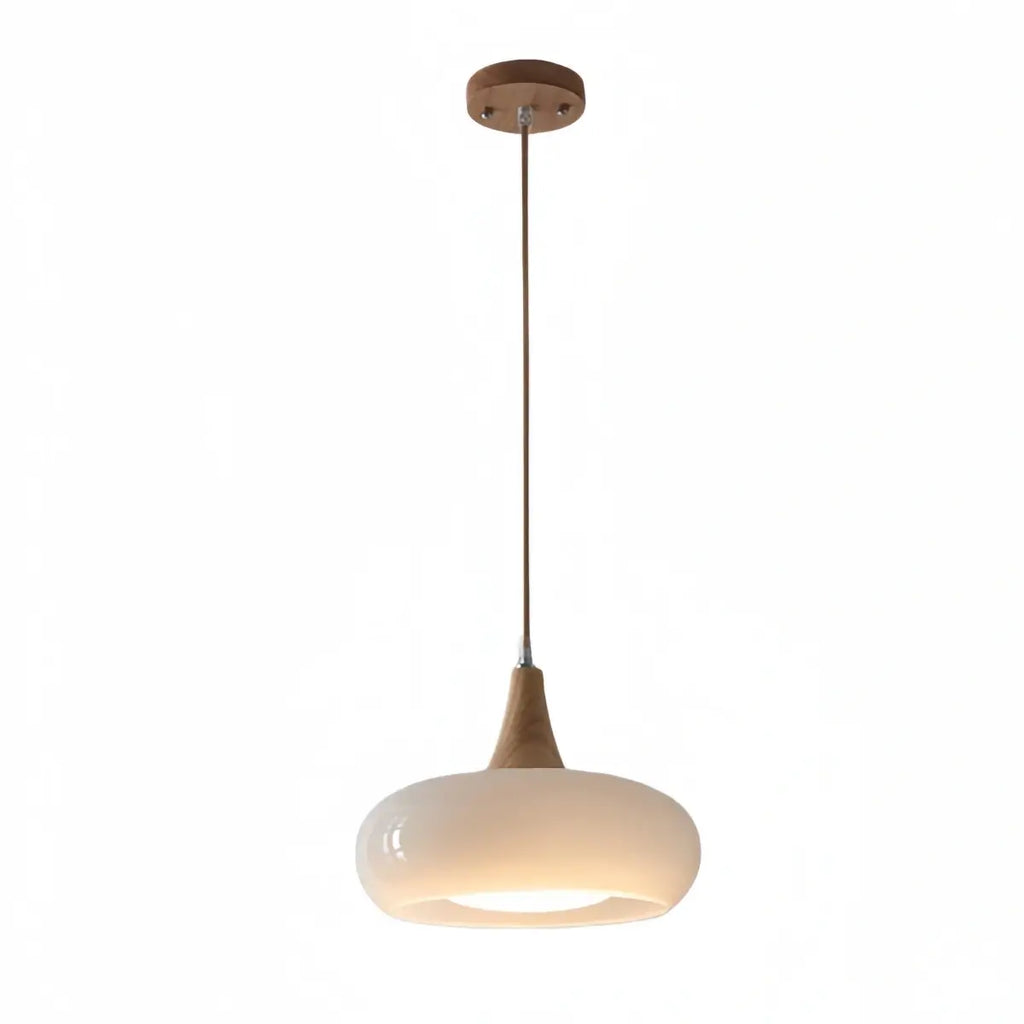 Modern Glass Pendant Light — Orange/White for Kitchen - Flindria