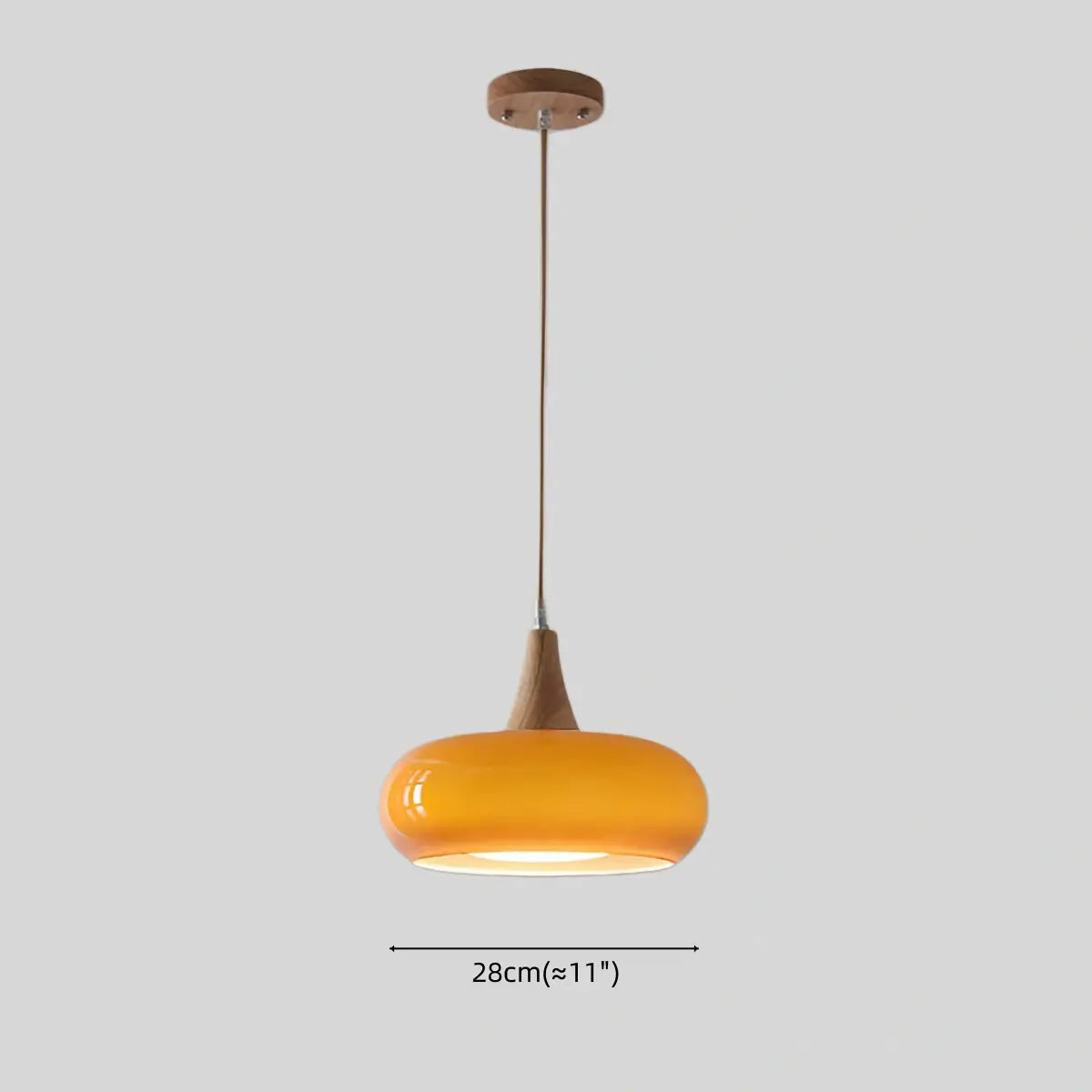 Modern Glass Pendant Light — Orange/White for Kitchen - Flindria