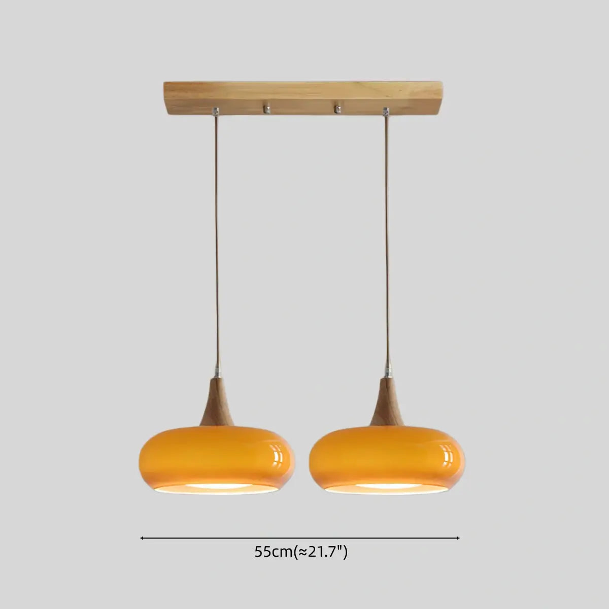 Modern Glass Pendant Light — Orange/White for Kitchen - Flindria