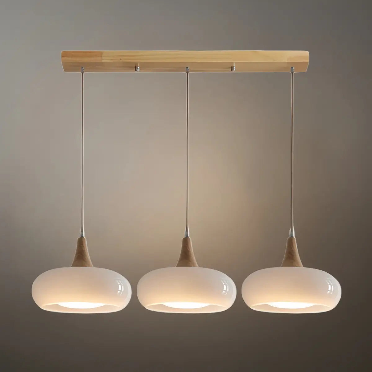 Modern Glass Pendant Light — Orange/White for Kitchen - Flindria