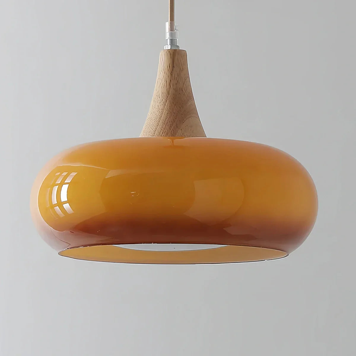 Modern Glass Pendant Light — Orange/White for Kitchen - Flindria