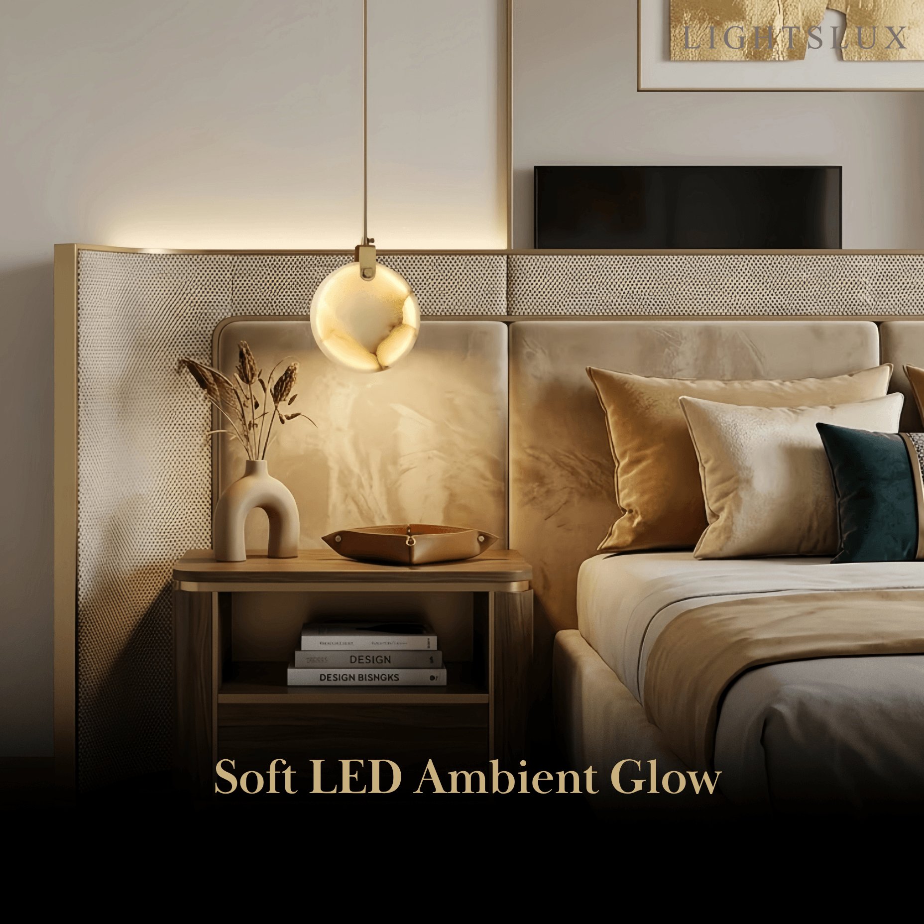 Modern Alabaster Pendant Light — Gold Metal for Dining Room - Flindria