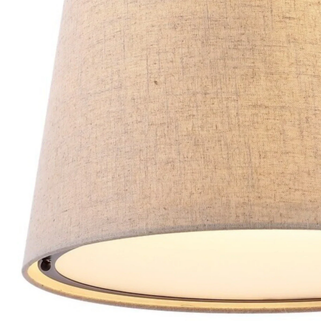 Wabi-sabi Fabric Pendant Light — Natural Linen for Dining Room - Flindria