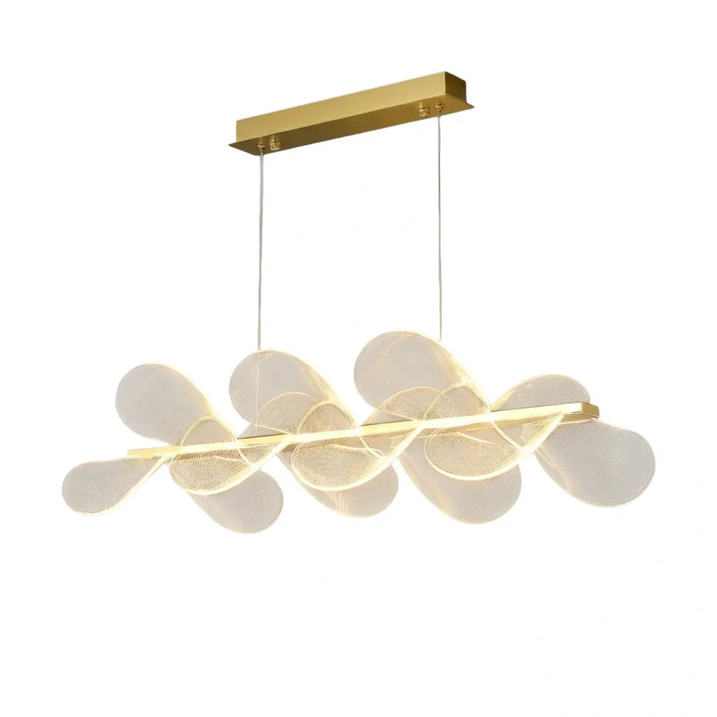 Modern Acrylic Chandelier — Gold Metal for Living Room - Flindria