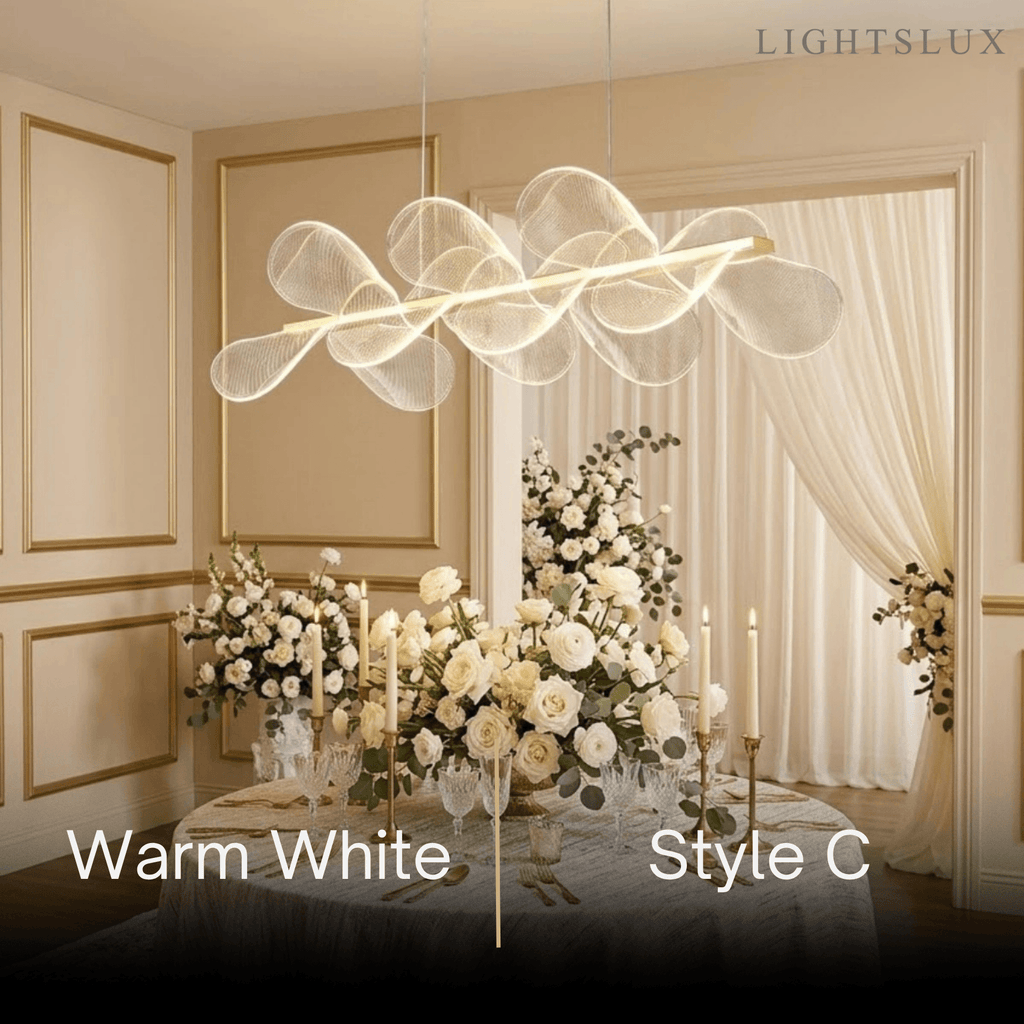 Modern Acrylic Chandelier — Gold Metal for Living Room - Flindria