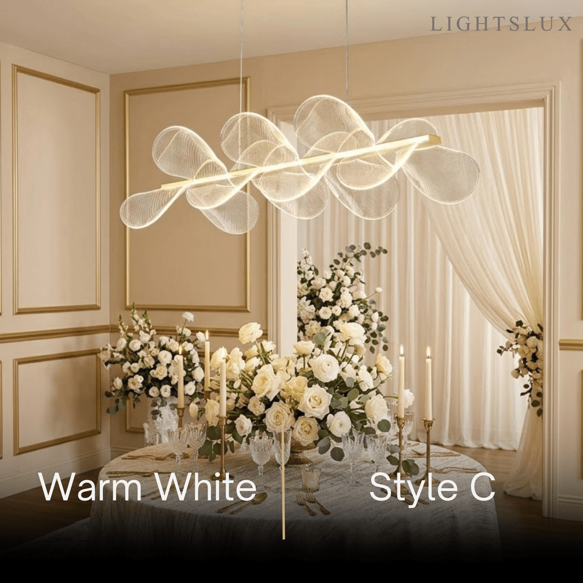 Modern Acrylic Chandelier — Gold Metal for Living Room - Flindria
