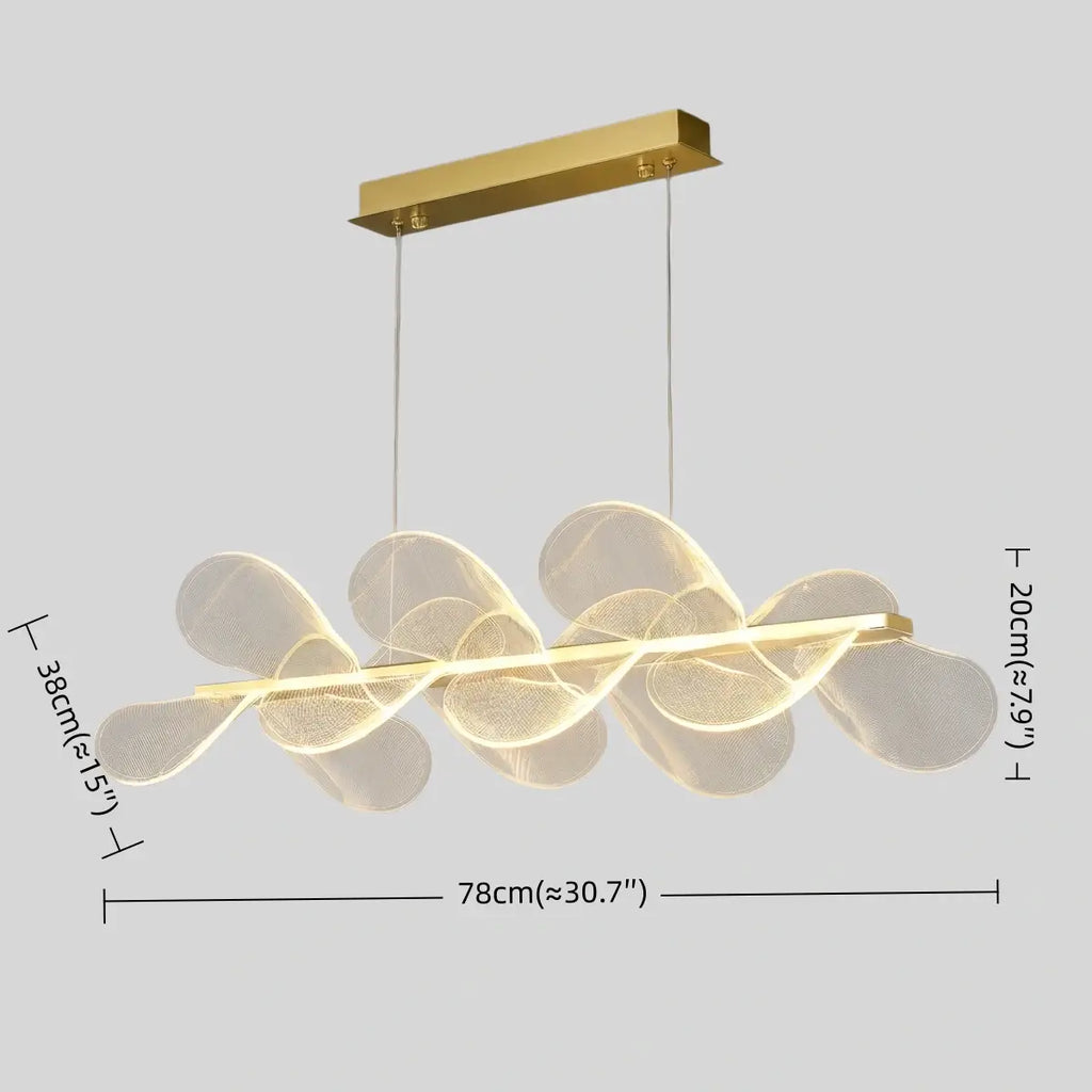 Modern Acrylic Chandelier — Gold Metal for Living Room - Flindria
