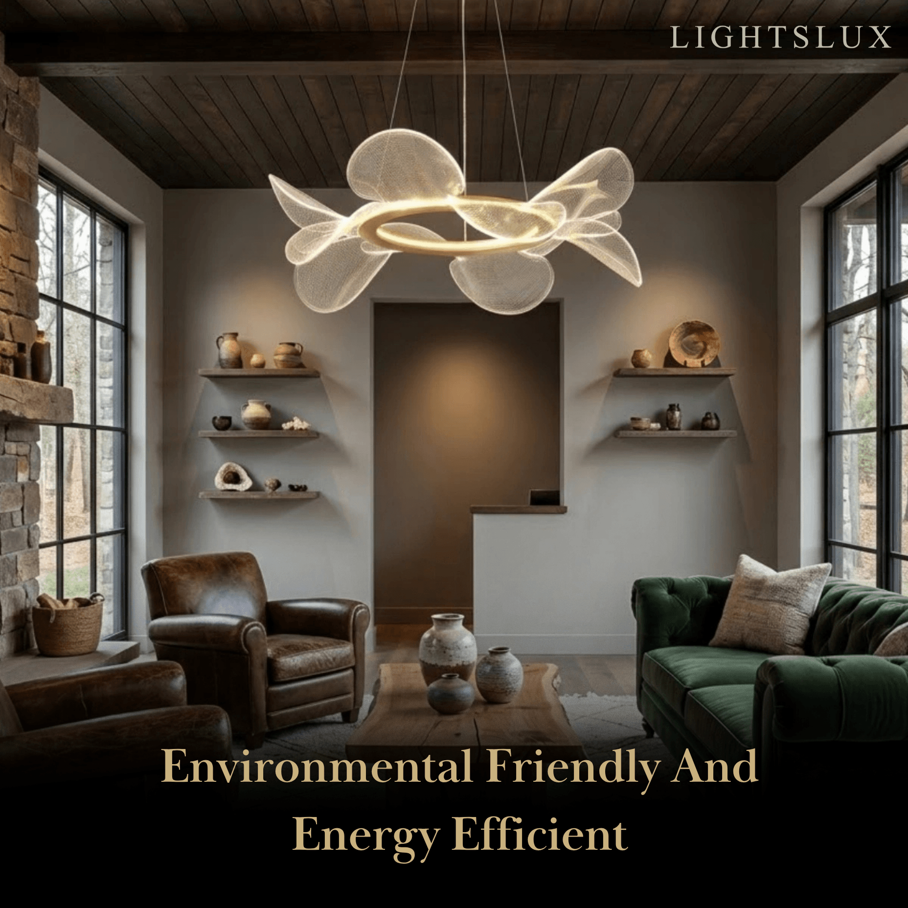 Modern Acrylic Chandelier — Gold Metal for Living Room - Flindria