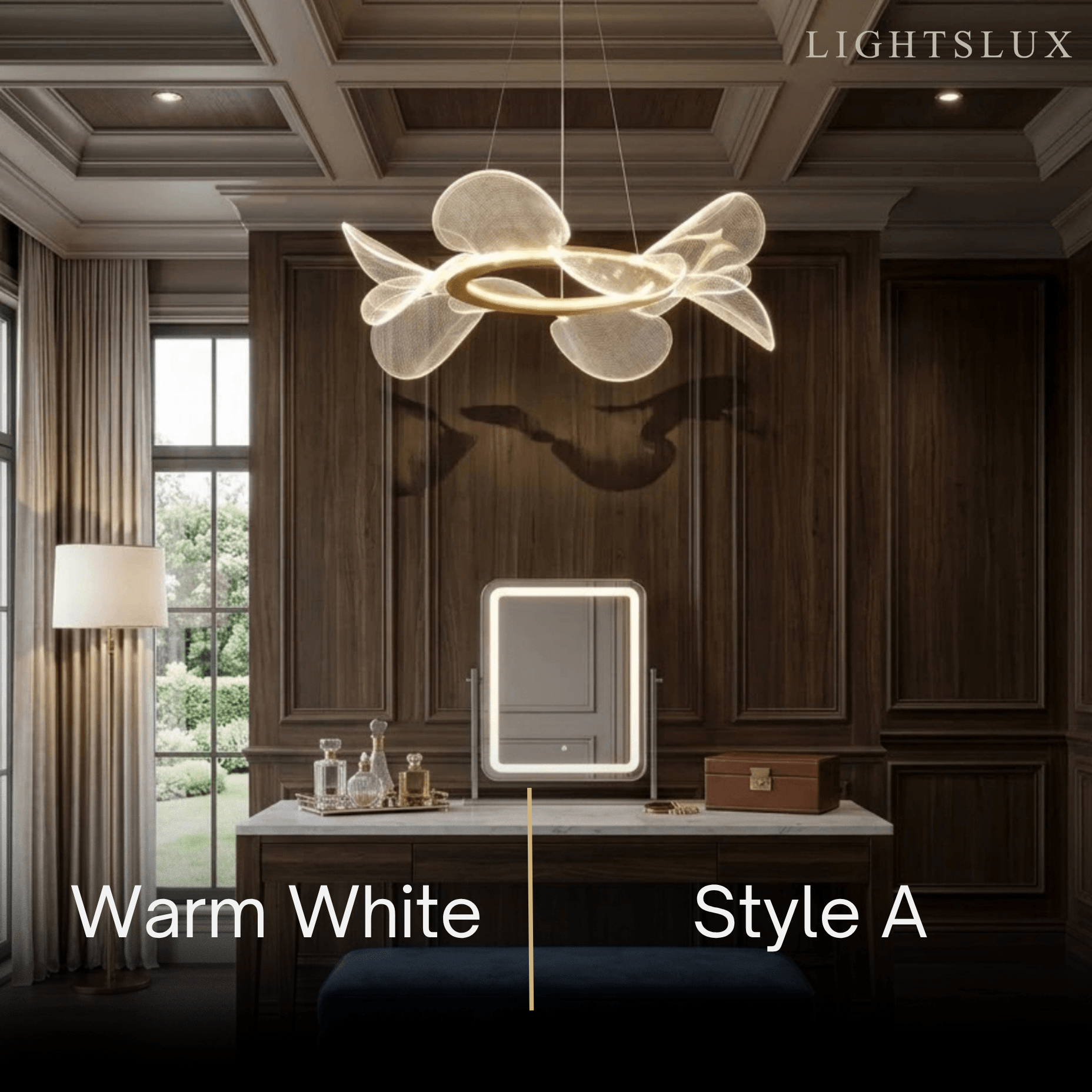 Modern Acrylic Chandelier — Gold Metal for Living Room - Flindria