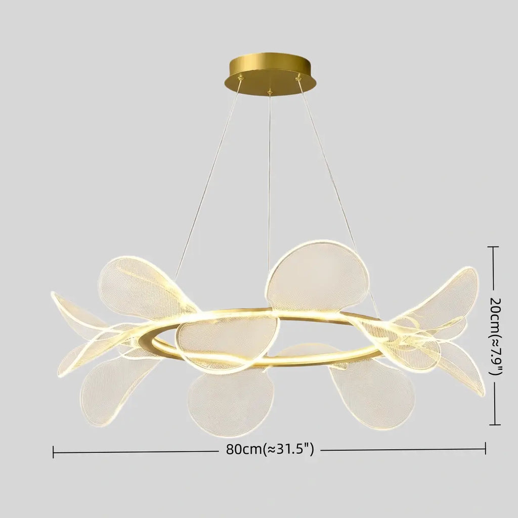 Modern Acrylic Chandelier — Gold Metal for Living Room - Flindria