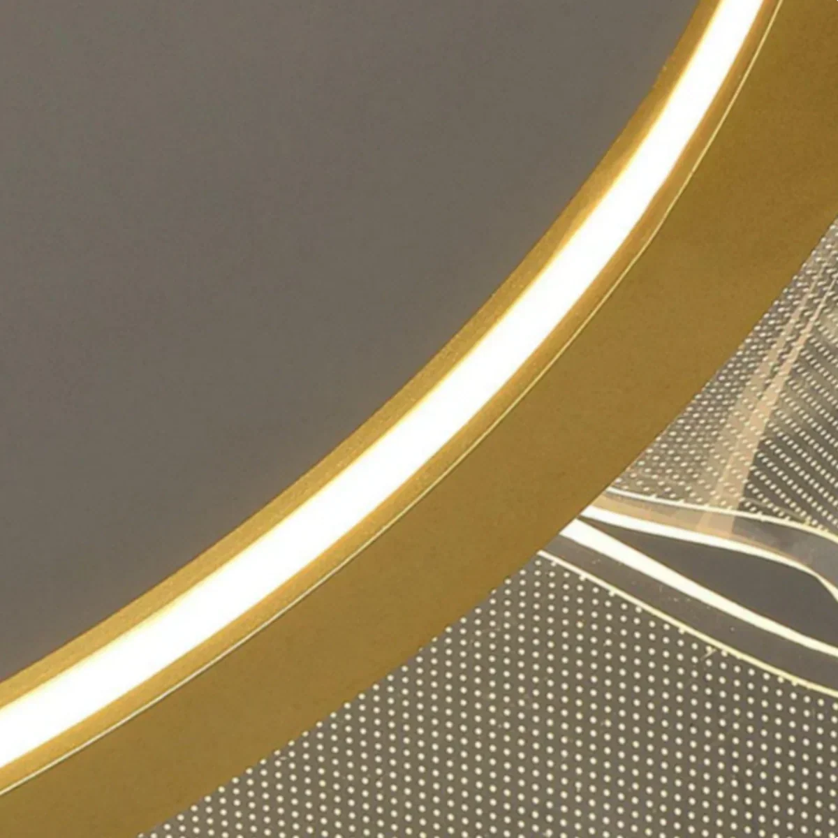 Modern Acrylic Chandelier — Gold Metal for Living Room - Flindria