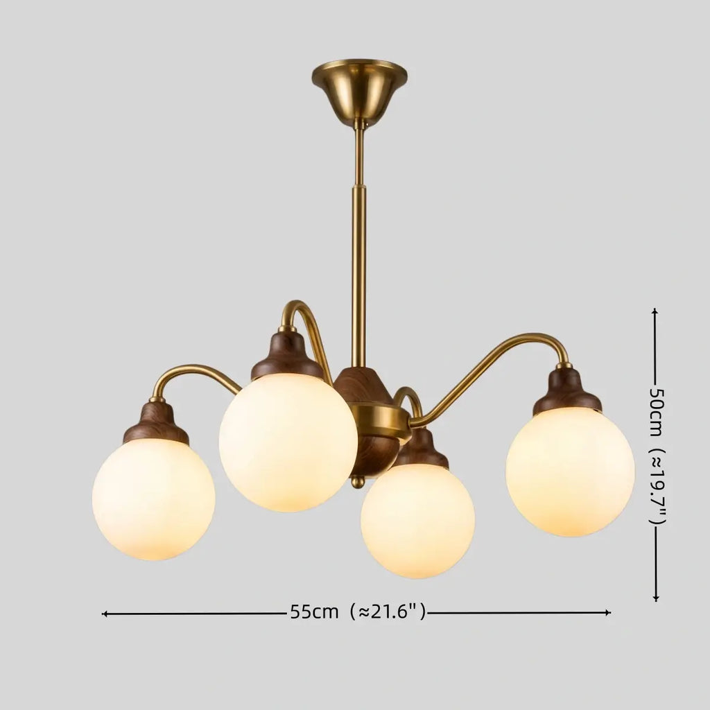 Moderne glazen kroonluchter – Goud & Wit voor woonkamer/slaapkamer/eetkamer - Flindria
