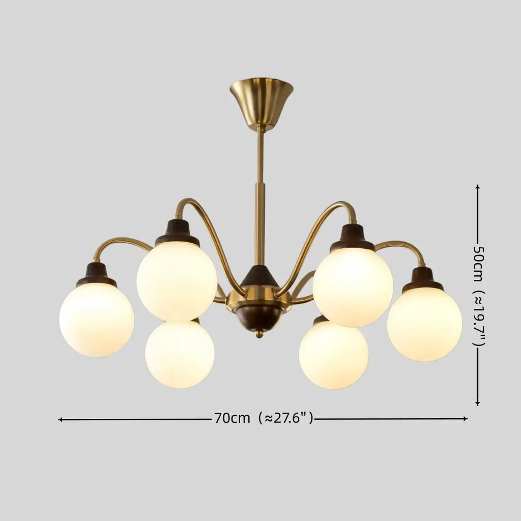 Moderne glazen kroonluchter – Goud & Wit voor woonkamer/slaapkamer/eetkamer - Flindria