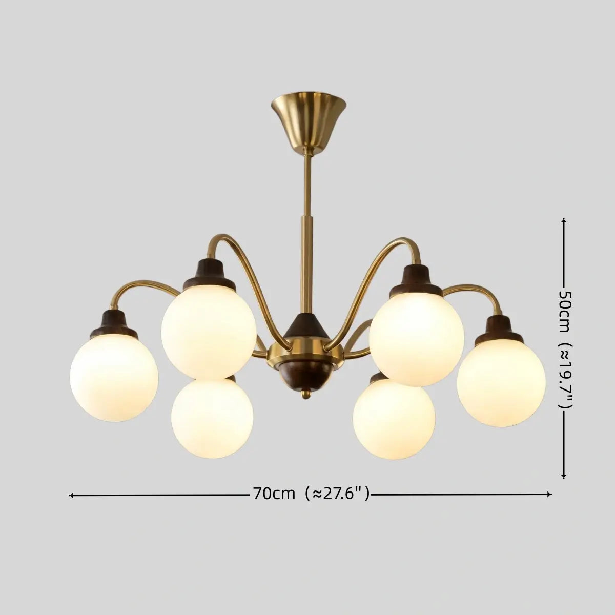 Moderne glazen kroonluchter – Goud & Wit voor woonkamer/slaapkamer/eetkamer - Flindria