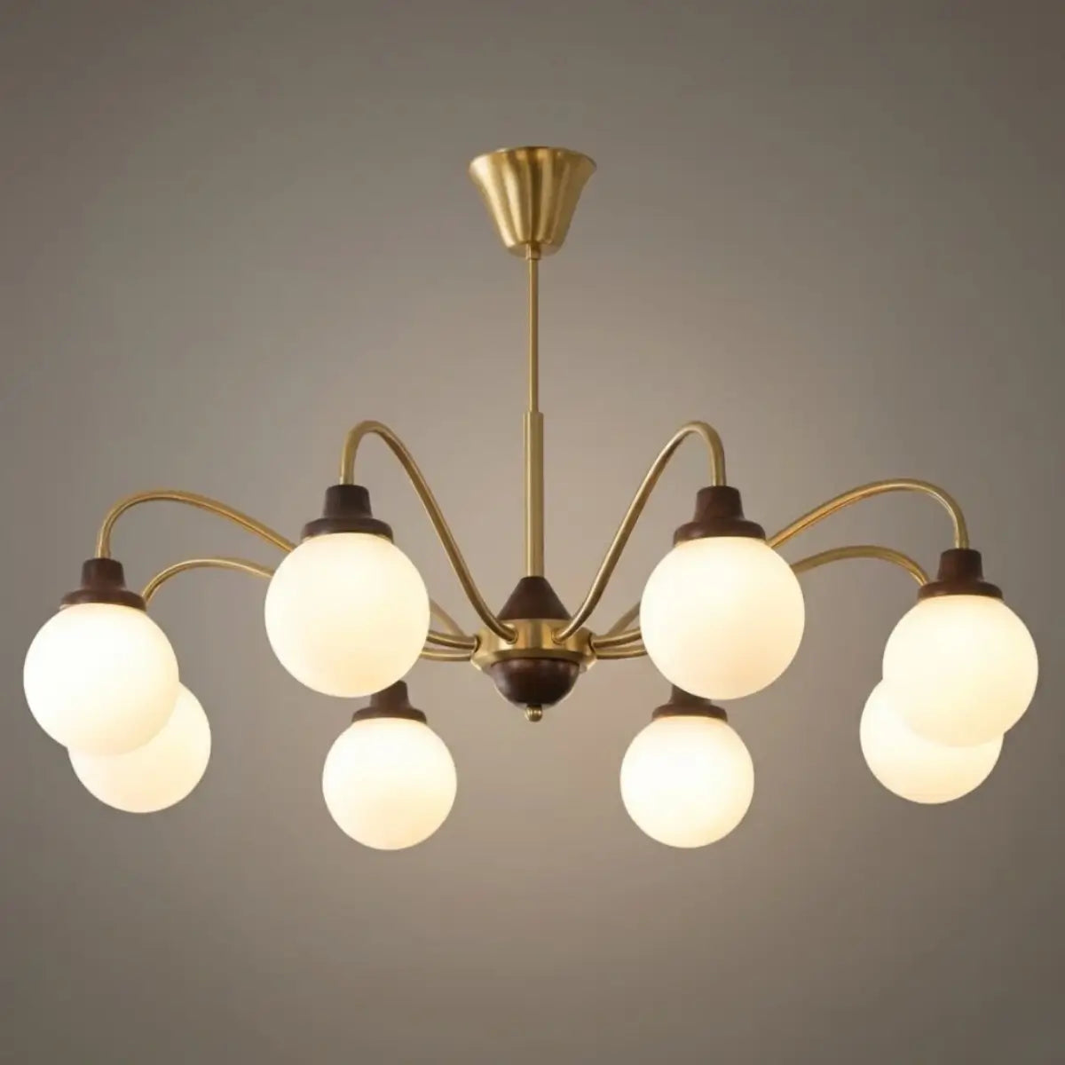 Moderne glazen kroonluchter – Goud & Wit voor woonkamer/slaapkamer/eetkamer - Flindria