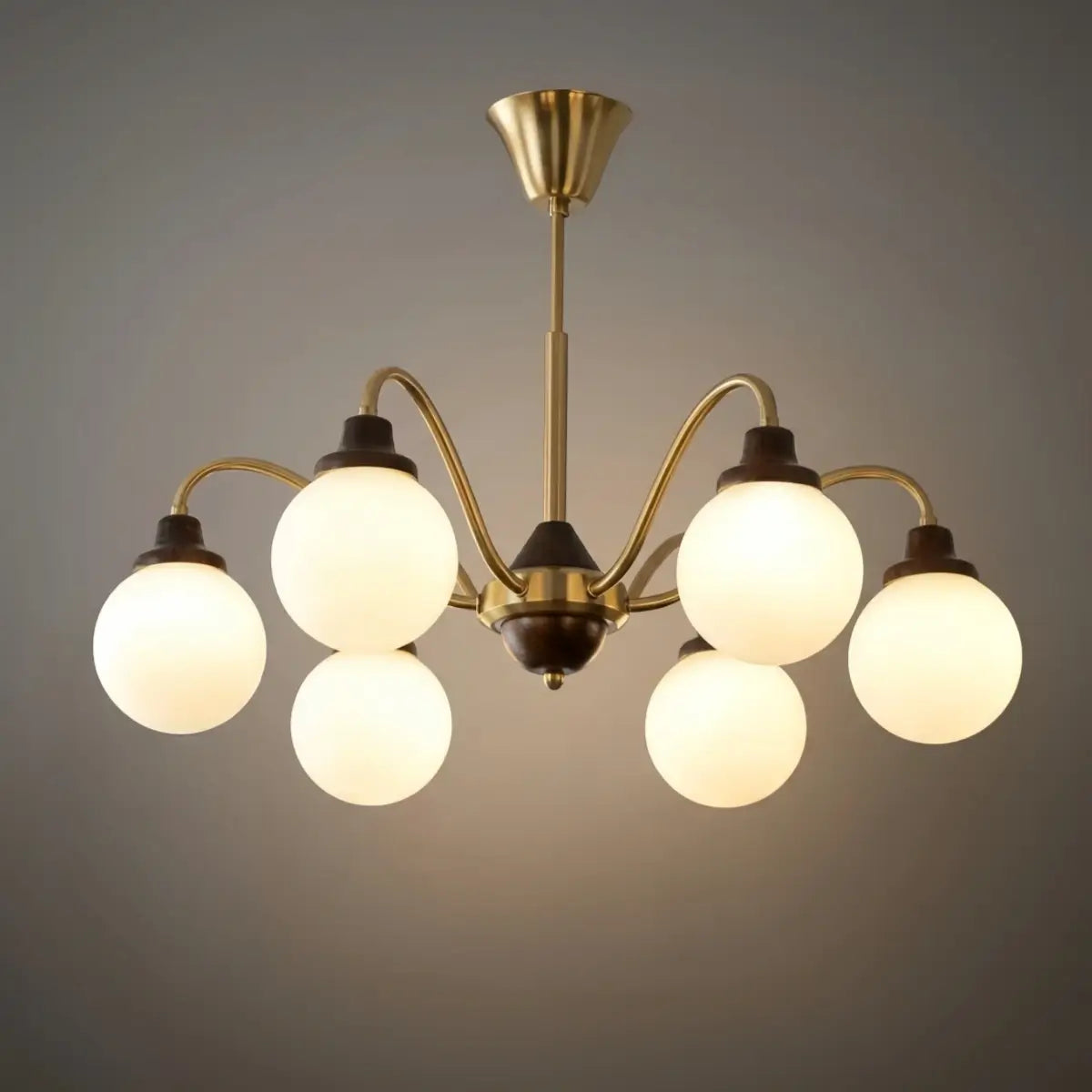 Moderne glazen kroonluchter – Goud & Wit voor woonkamer/slaapkamer/eetkamer - Flindria