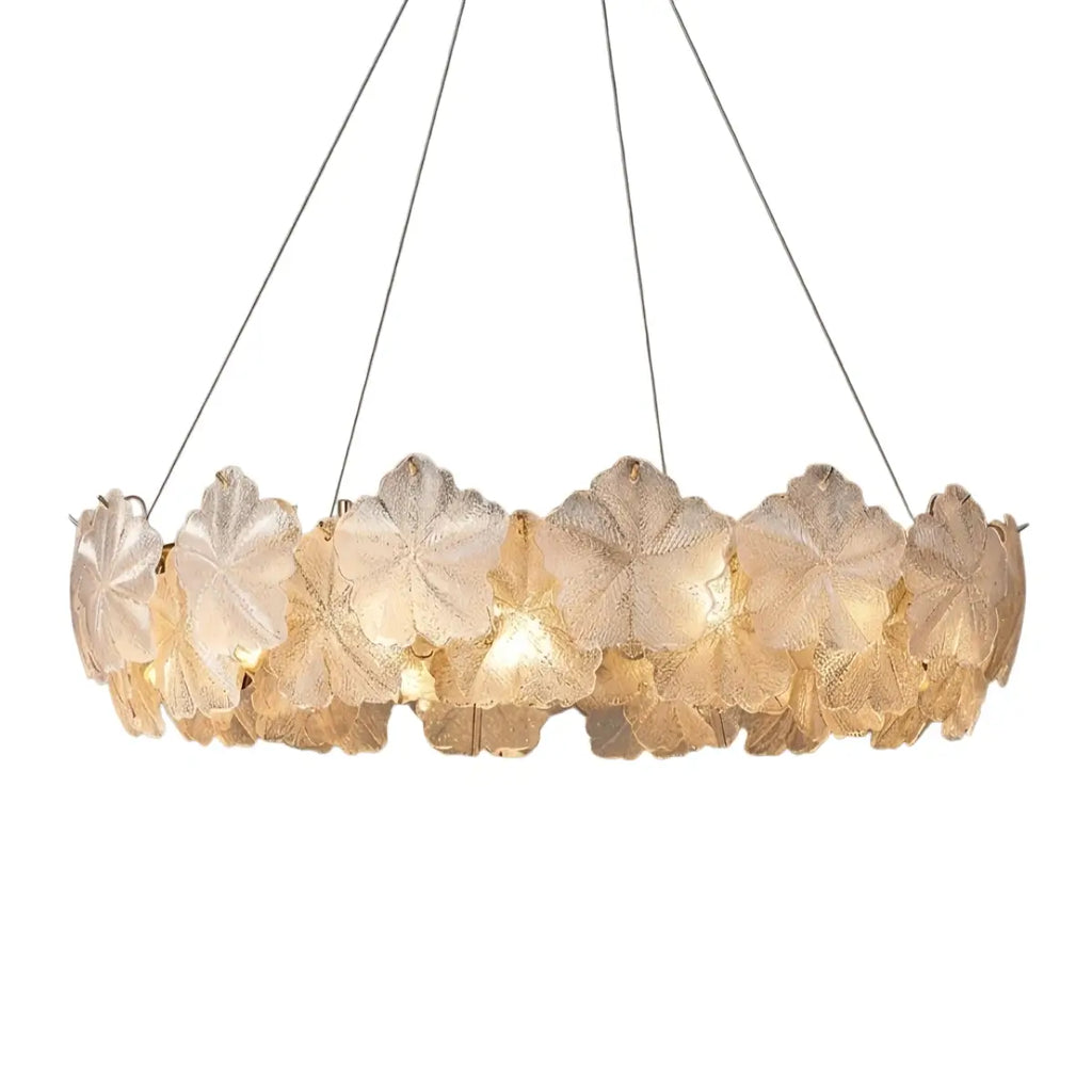 Candelabro moderno – Metal y vidrio dorado para sala de estar/dormitorio/comedor - Flindria