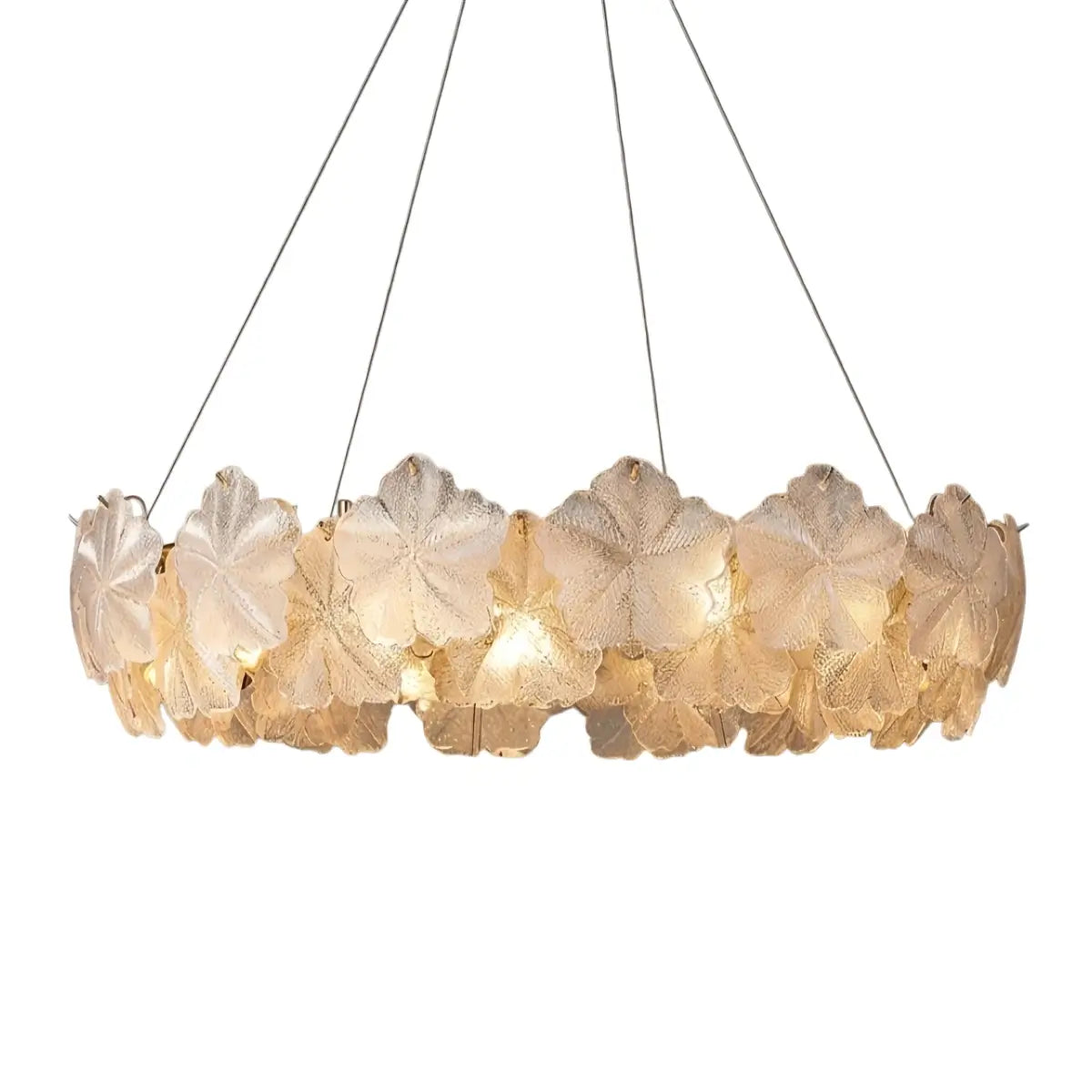 Candelabro moderno – Metal y vidrio dorado para sala de estar/dormitorio/comedor - Flindria
