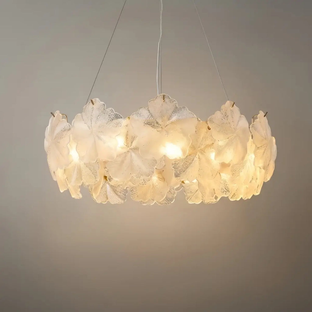 Candelabro moderno – Metal y vidrio dorado para sala de estar/dormitorio/comedor - Flindria