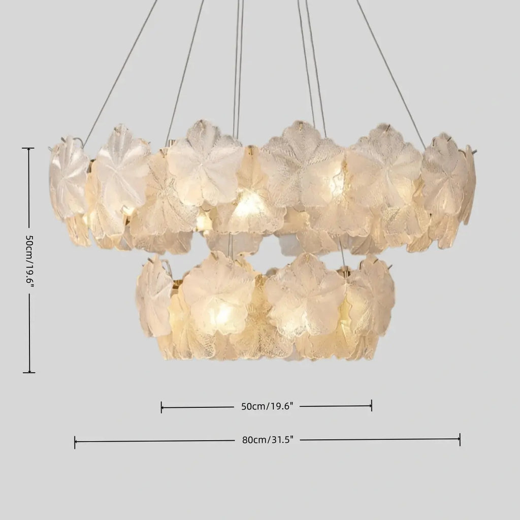 Candelabro moderno – Metal y vidrio dorado para sala de estar/dormitorio/comedor - Flindria