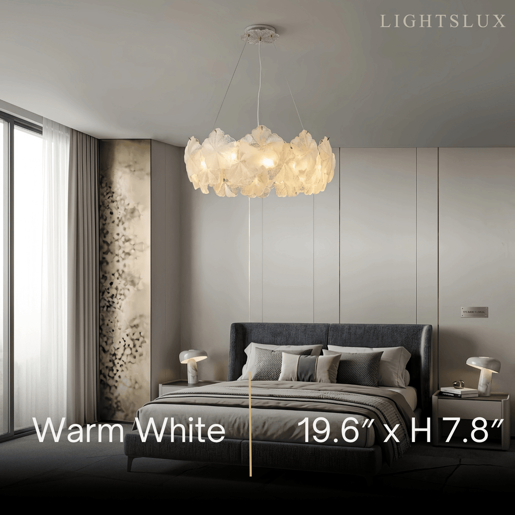Candelabro moderno – Metal y vidrio dorado para sala de estar/dormitorio/comedor - Flindria
