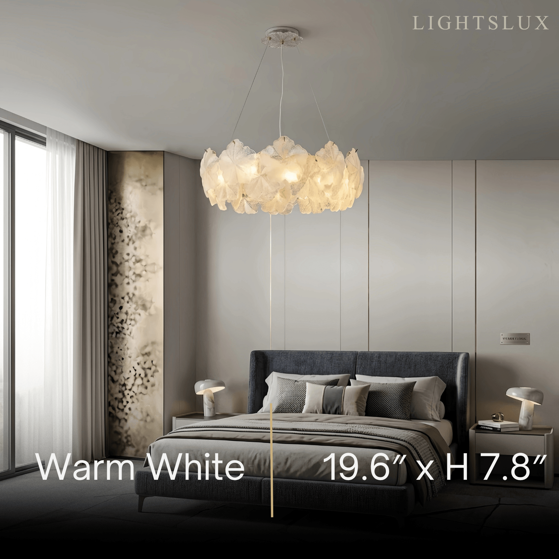 Candelabro moderno – Metal y vidrio dorado para sala de estar/dormitorio/comedor - Flindria