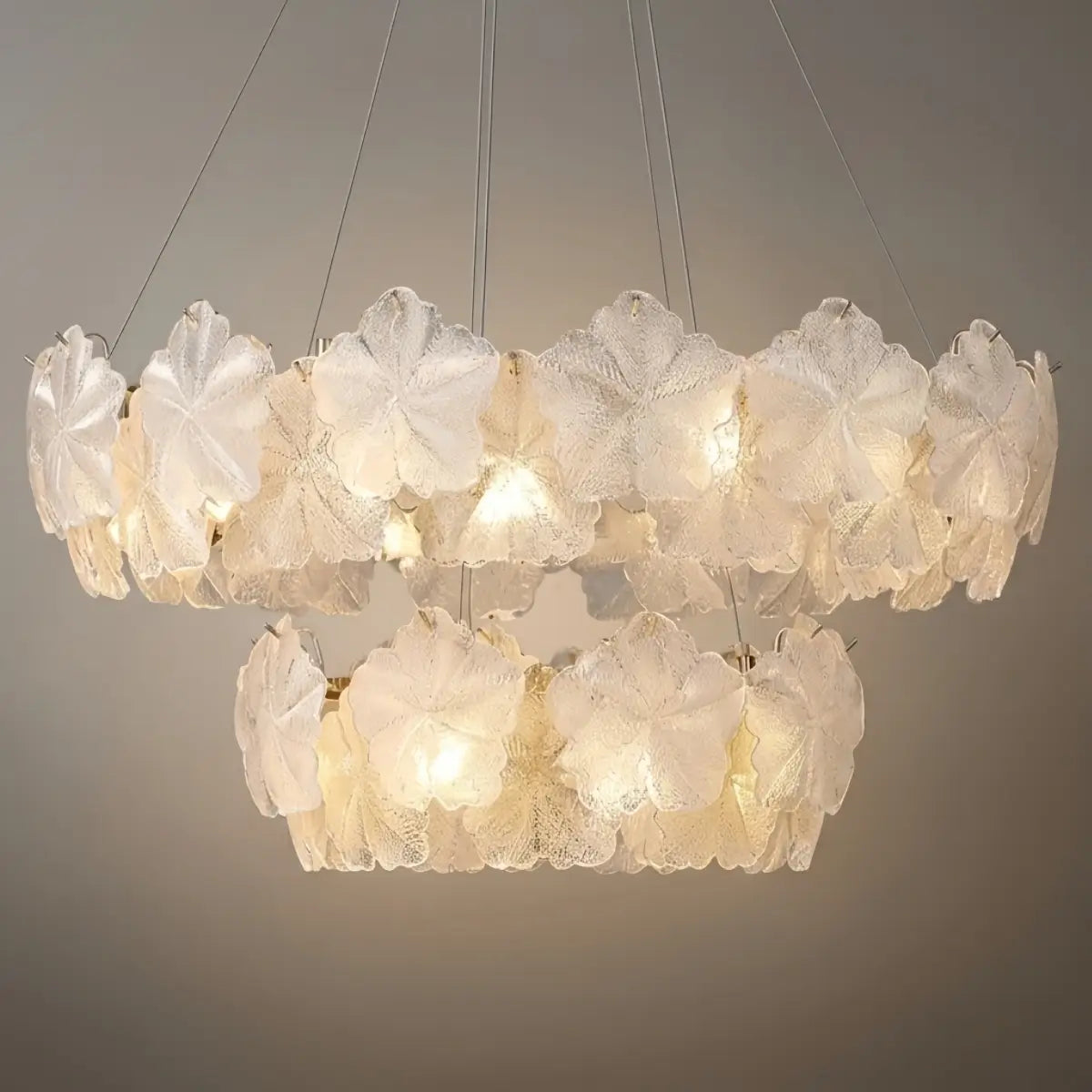 Candelabro moderno – Metal y vidrio dorado para sala de estar/dormitorio/comedor - Flindria