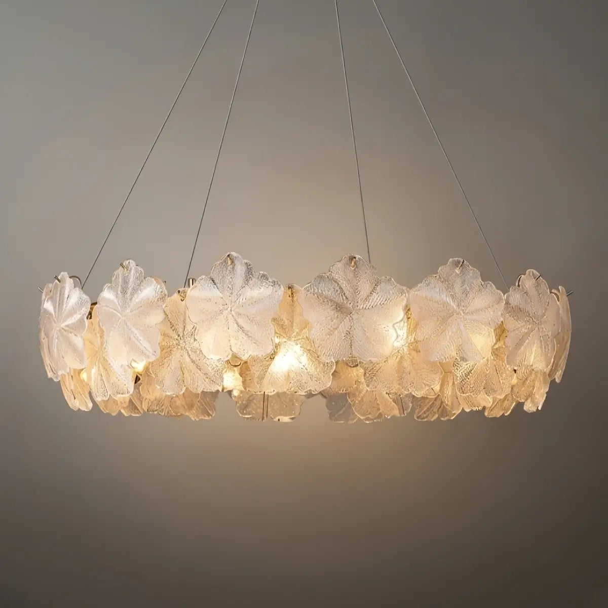Candelabro moderno – Metal y vidrio dorado para sala de estar/dormitorio/comedor - Flindria